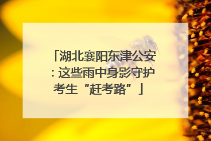 湖北襄阳东津公安：这些雨中身影守护考生“赶考路”